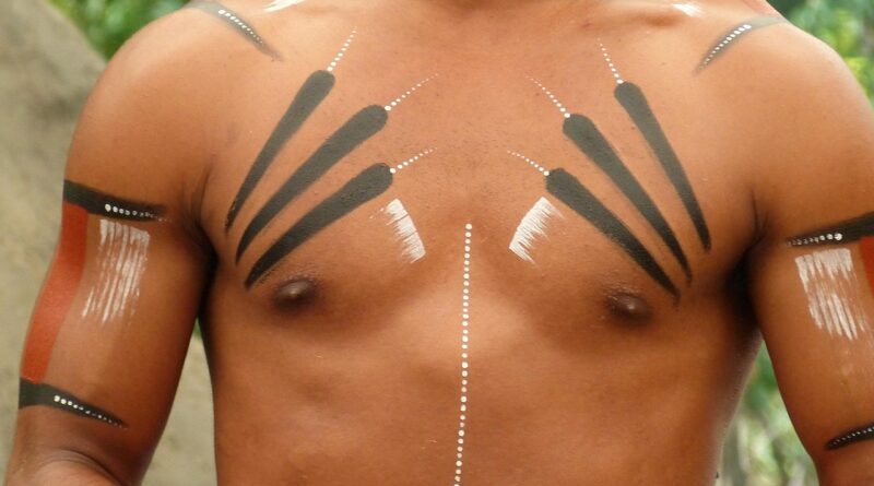 man, chest, body, painting, tattoo, culture, tradition, tourism, native american
