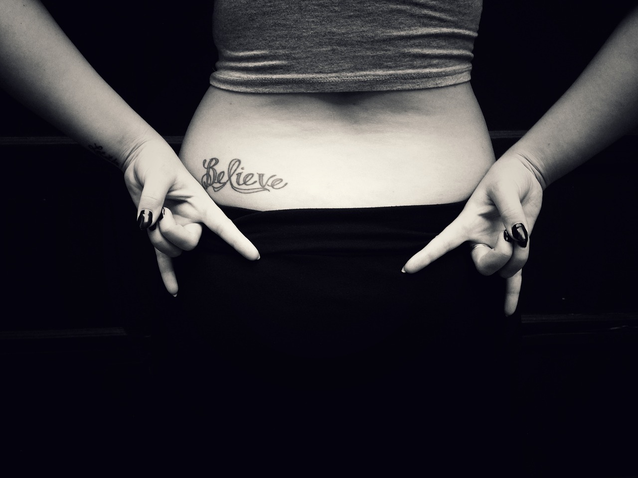 believe, tattoo, girl, woman, people, black and white, believe, believe, believe, believe, believe, tattoo, tattoo, tattoo, tattoo, people