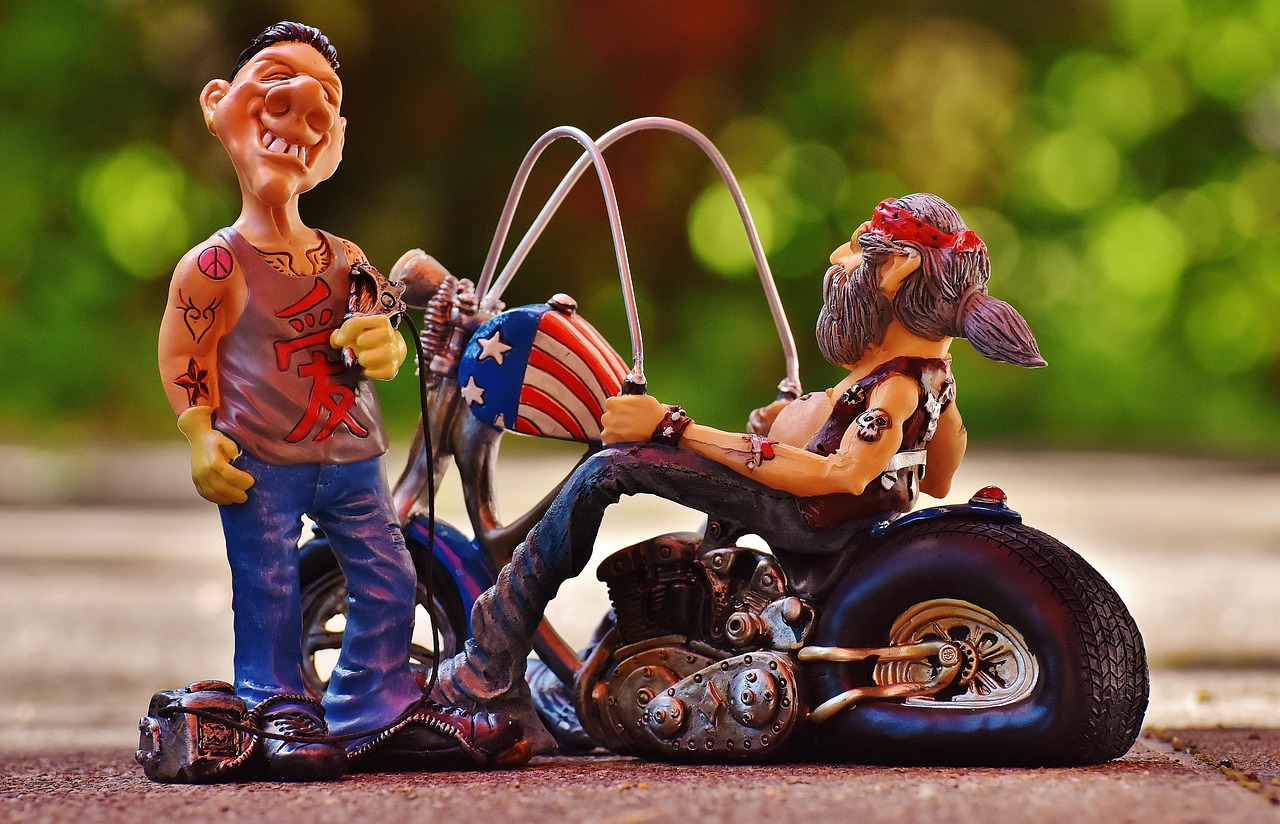 tattoo artist, characters, biker, motorcycle, fun, man, funny, decoration, tattoo, deco