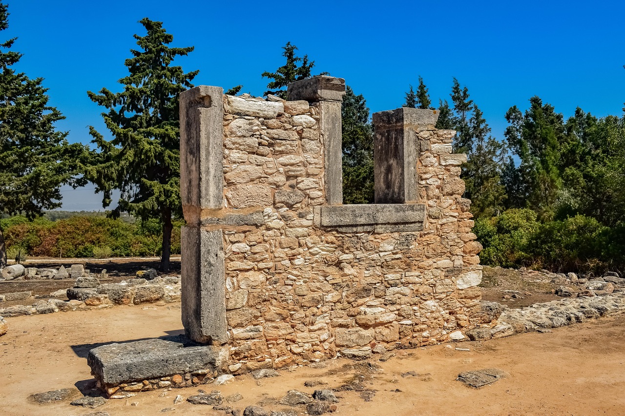 cyprus, apollo hylates, sanctuary, ancient, greek, historic, mediterranean, architecture, archaeological, history, excavations, ruins, remains, archeology, civilization, 1st century ad, brown history