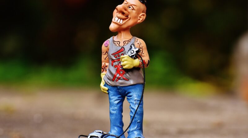 tattoo artist, figure, fun, man, funny, decoration, tattoo, deco
