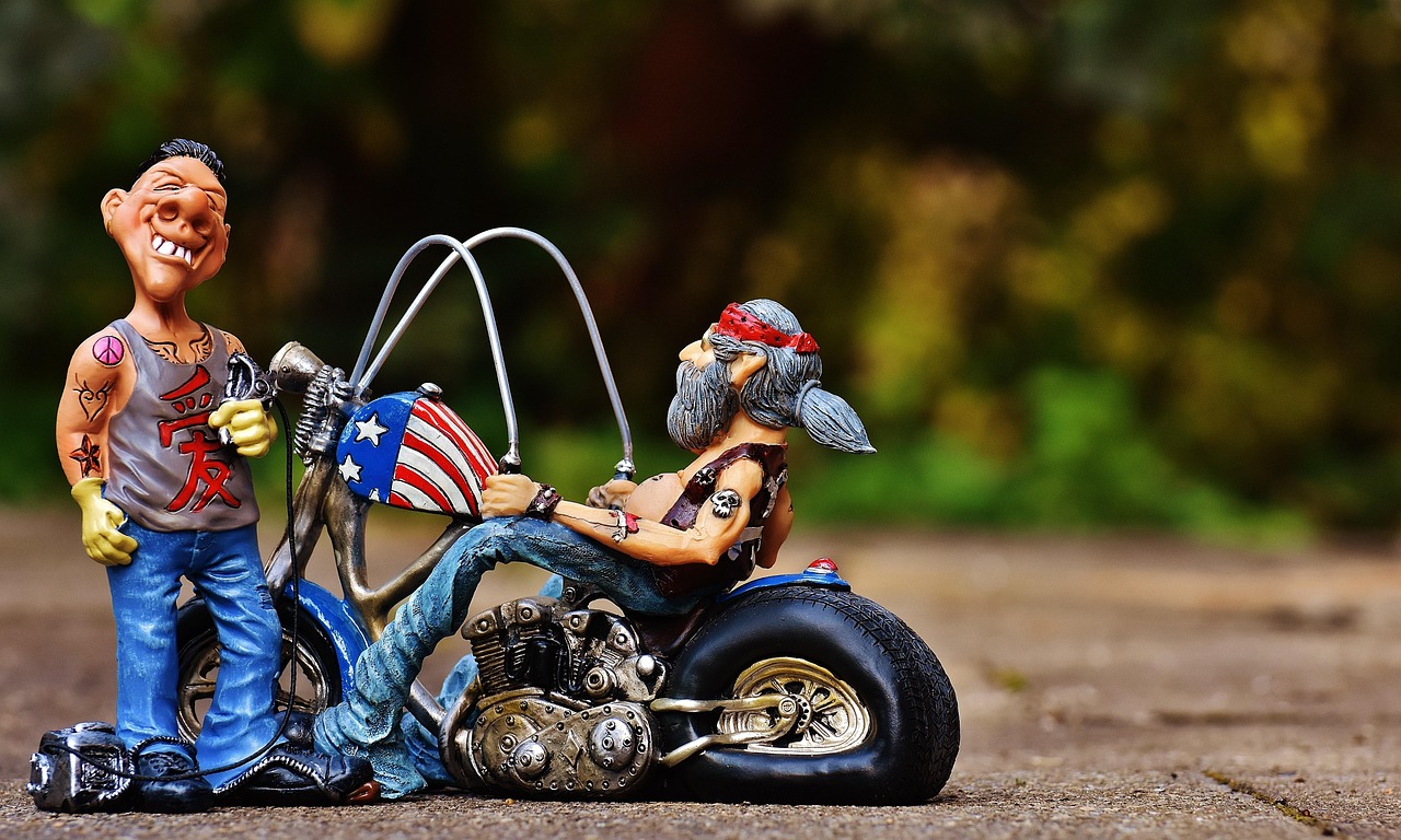 tattoo artist, characters, biker, motorcycle, fun, man, funny, decoration, tattoo, deco