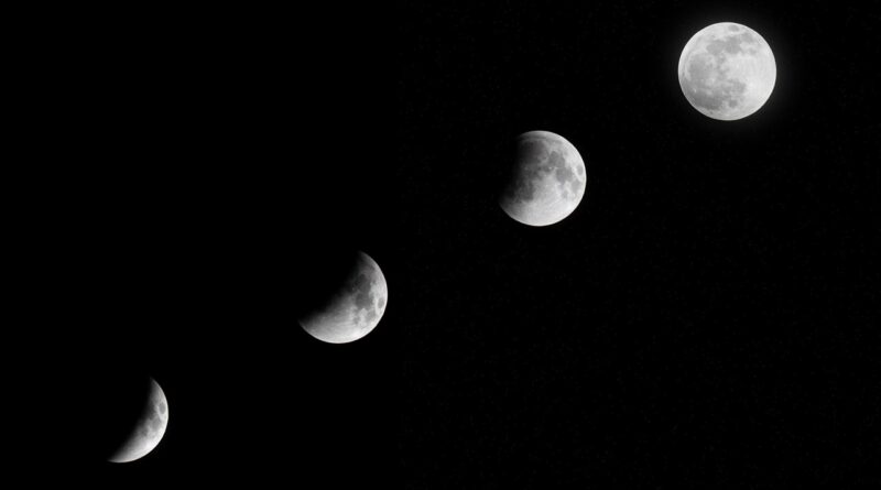 moon, moon phases, nature, night sky, sky