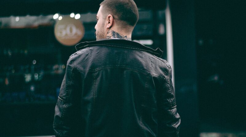guy, man, back, black, jacket, tattoo, leather, bokeh, city, street urban, fashion, establishment, jacket, jacket, jacket, jacket, jacket, tattoo, tattoo