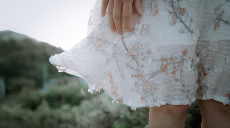 woman, white dress, dainty, dream aesthetic, outdoors